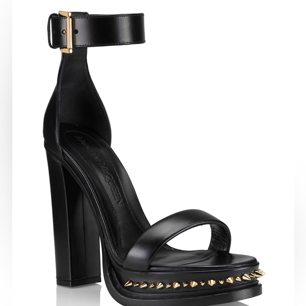 Alexander McQueen 130MM Spiked Leather Platform Sandals